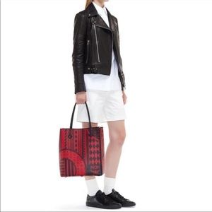 MCM Kira Visetos Baroque Shopper & Pouch Red & Black BRAND NEW